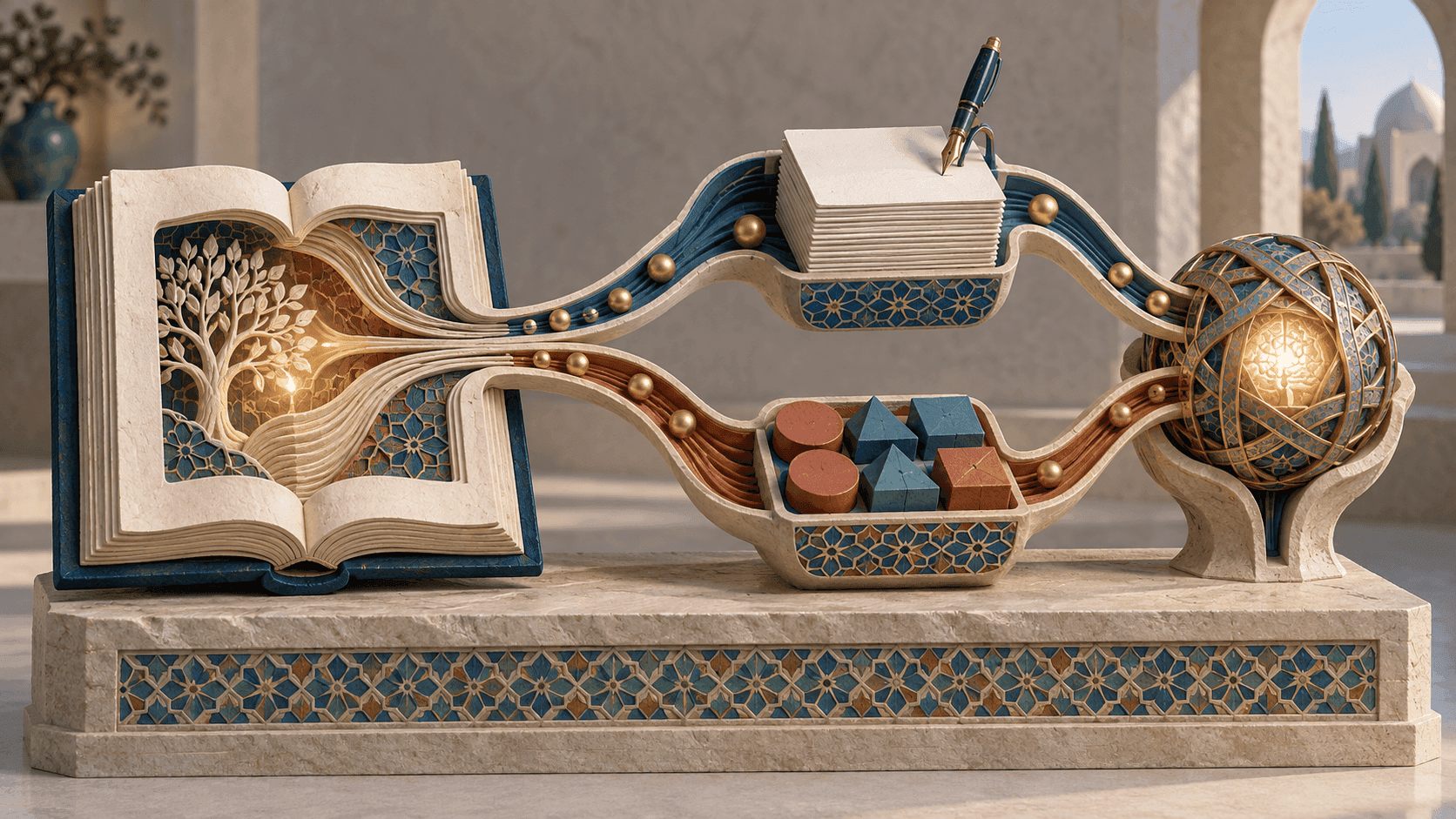 چرخهٔ مفهومی تبدیل کتاب درسی به پاسخ تشریحی، تست و بازیابی